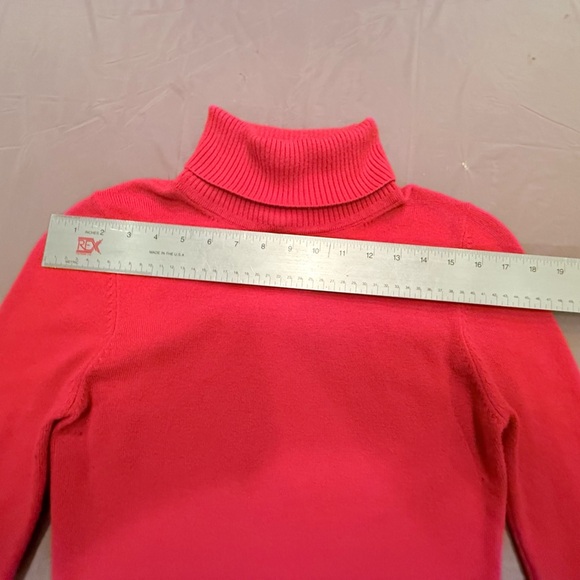 French Connection Red Turtleneck Sweater Size Medium MSRP $148 - Picture 7 of 9